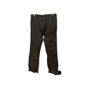 BCBGMaxAzria 100% Leather Straight Leg Pant Womens Sz 4 Black